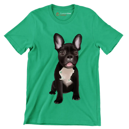 French_Bulldog - Dog Themed T-Shirt-Green-S-Custom One Express
