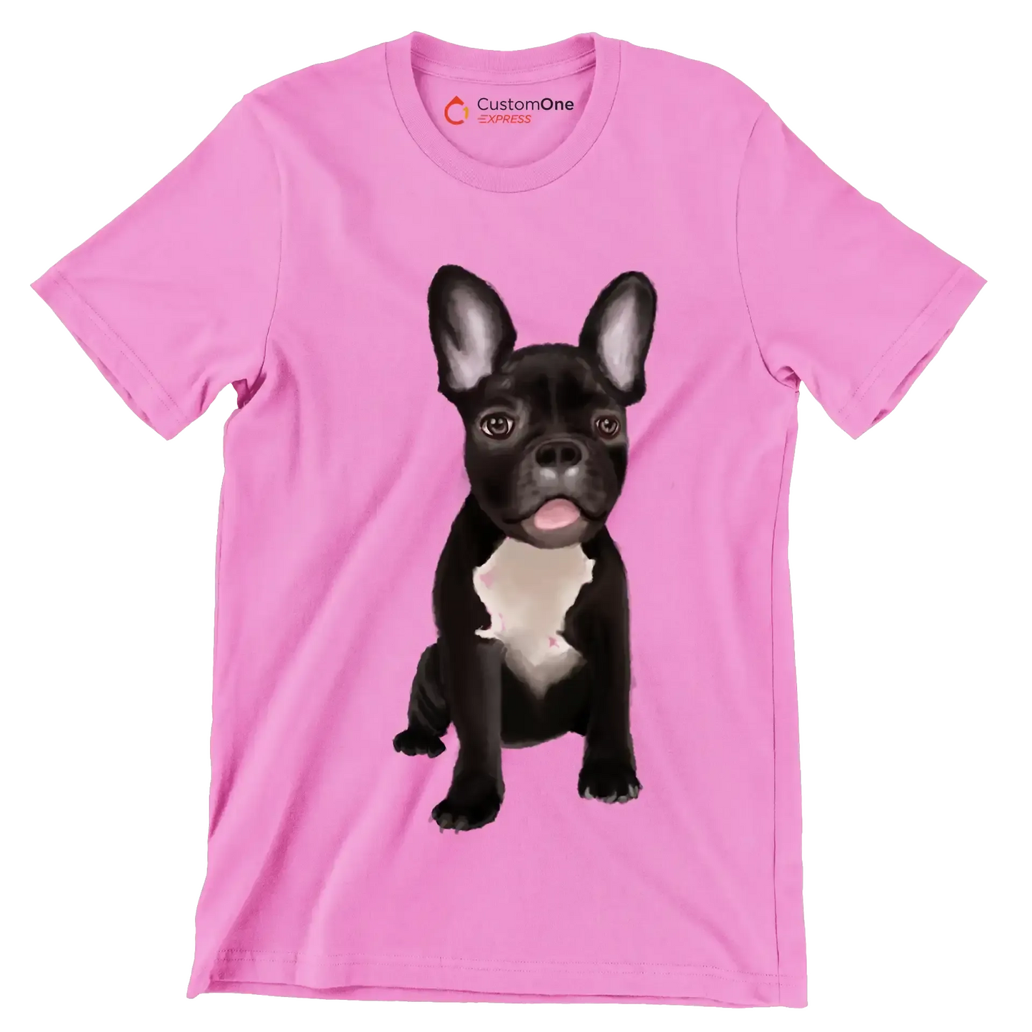 French_Bulldog - Dog Themed T-Shirt-Pink-S-Custom One Express