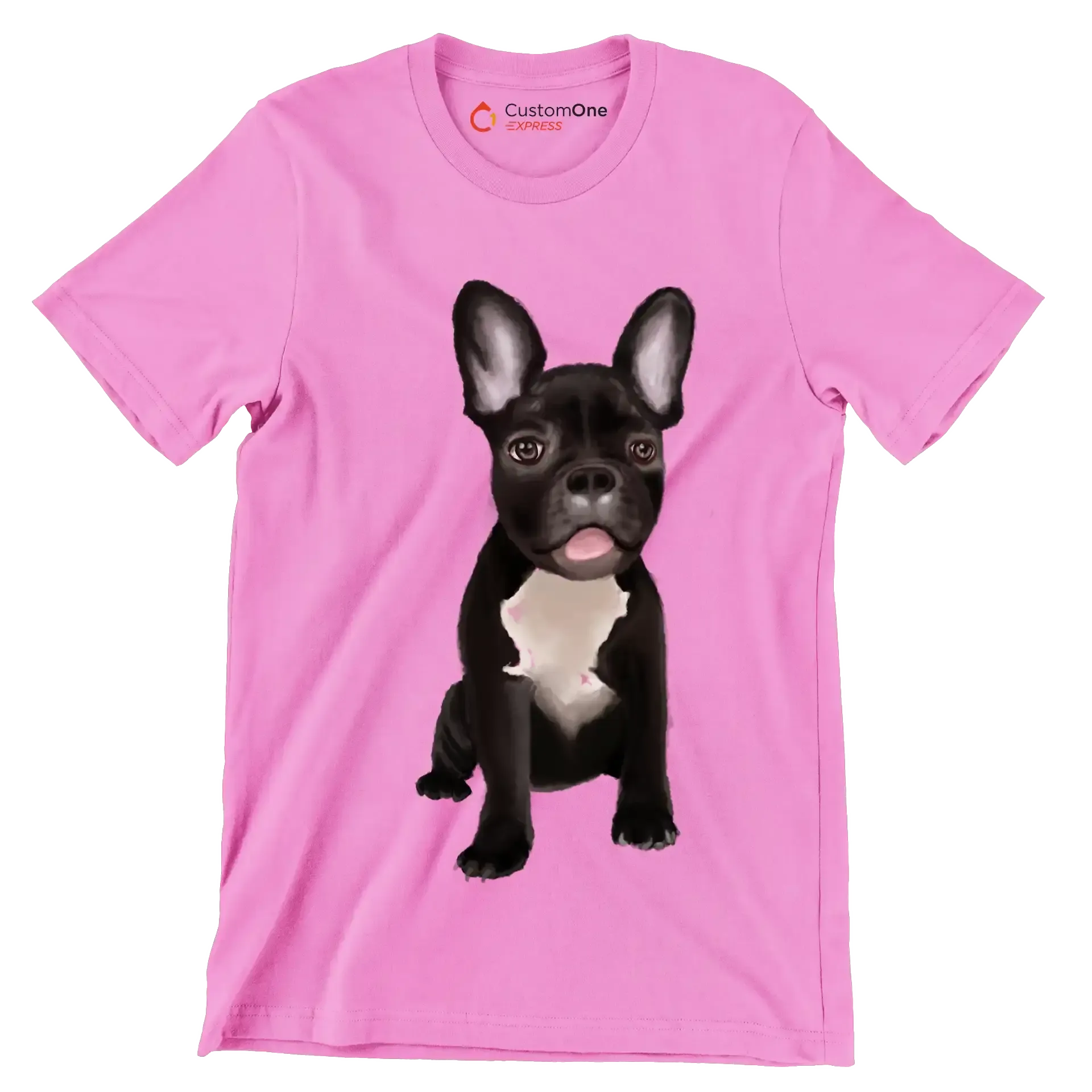 French_Bulldog - Dog Themed T-Shirt-Pink-S-Custom One Express
