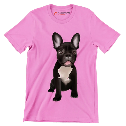 French_Bulldog - Dog Themed T-Shirt-Pink-S-Custom One Express