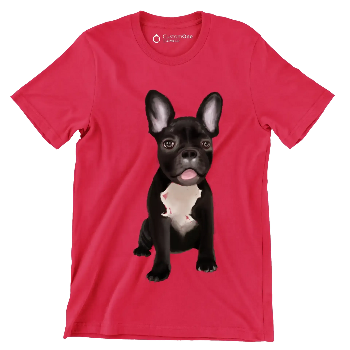 French_Bulldog - Dog Themed T-Shirt-Red-S-Custom One Express
