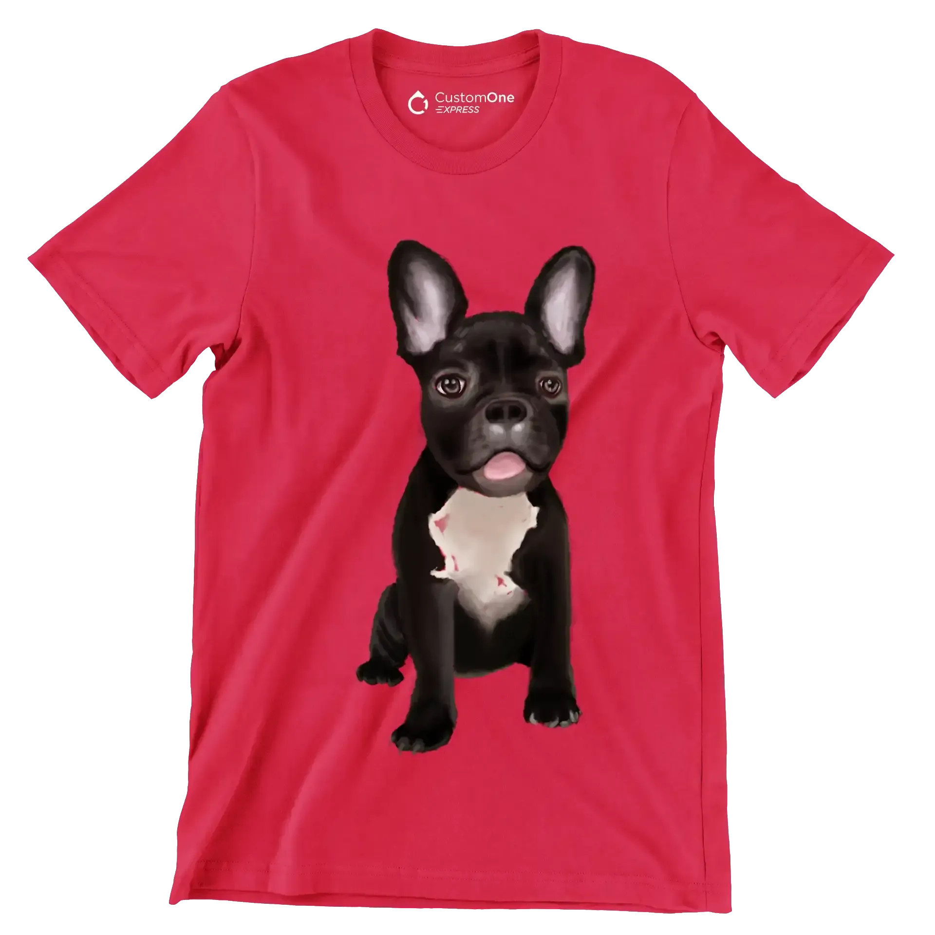 French_Bulldog - Dog Themed T-Shirt-Red-S-Custom One Express
