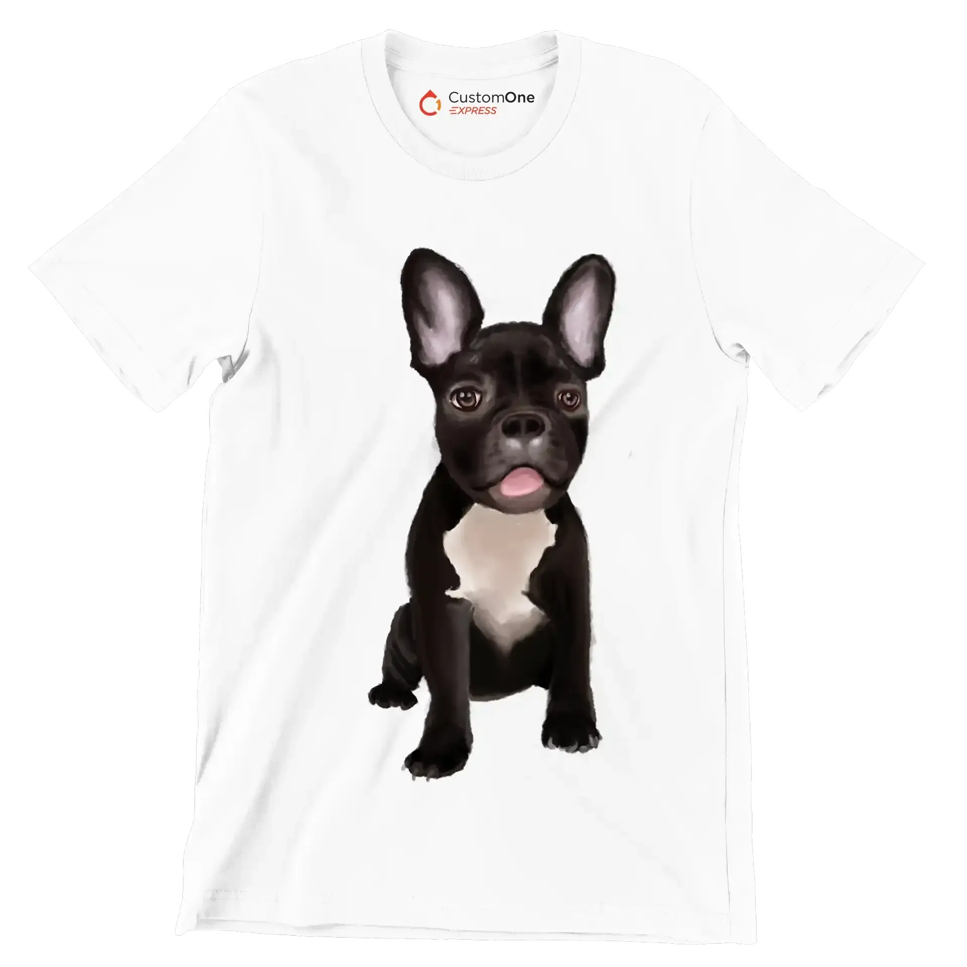 French_Bulldog - Dog Themed T-Shirt-White-S-Custom One Express