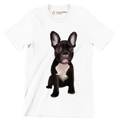 French_Bulldog - Dog Themed T-Shirt-White-S-Custom One Express