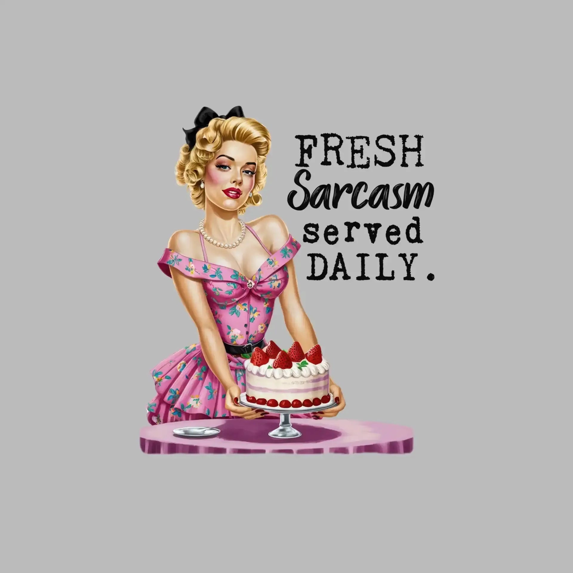 Fresh sarcasm served daily - Retro Themed T-Shirt-Blue-S-Custom One Express