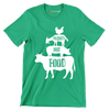 Friends not food - Vegan Themed T-Shirt-Green-S-Custom One Express