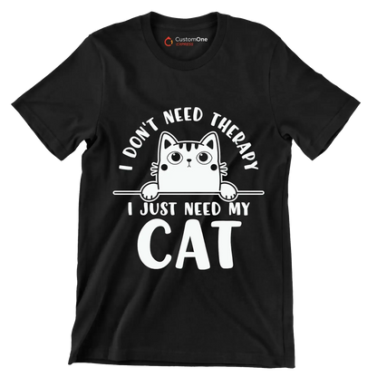 Funny Cats and Computers Halloween - Cat Themed T-Shirt-Black-S-Custom One Express