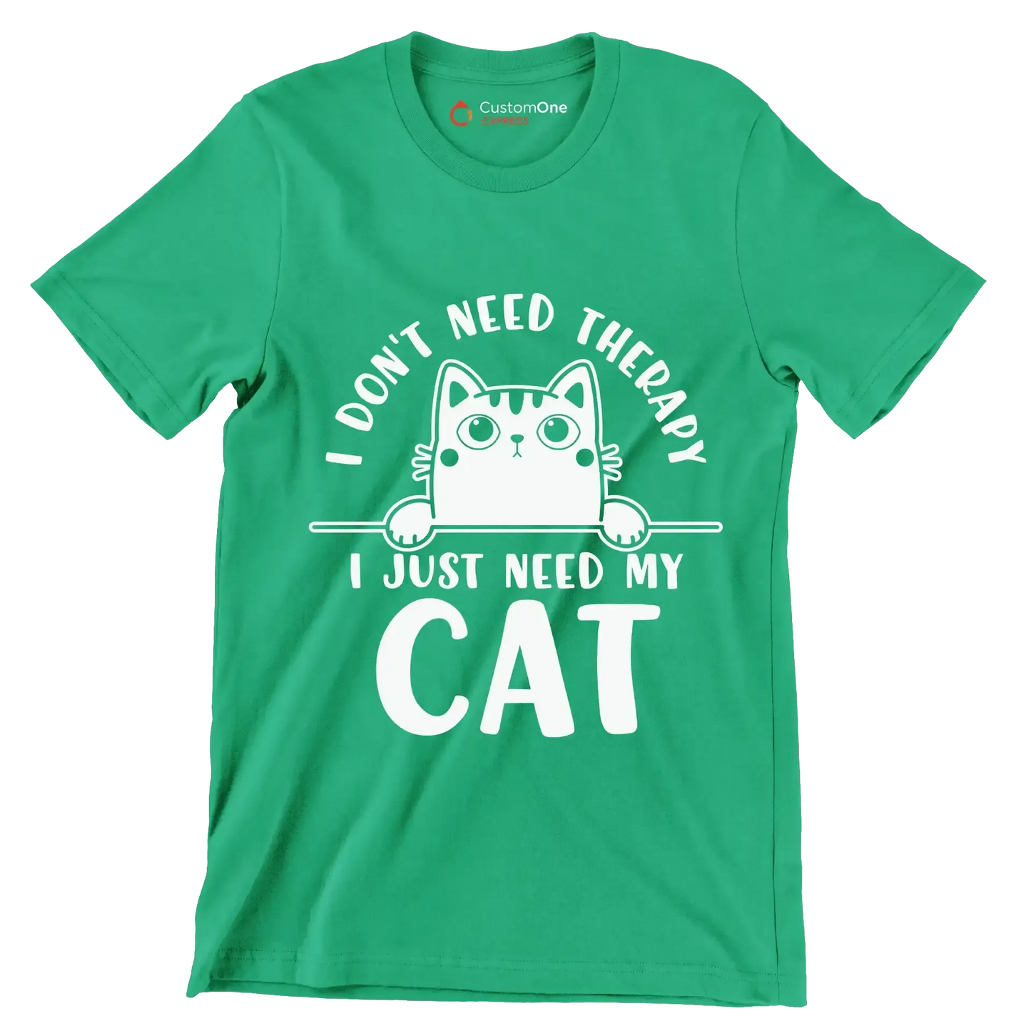Funny Cats and Computers Halloween - Cat Themed T-Shirt-Green-S-Custom One Express