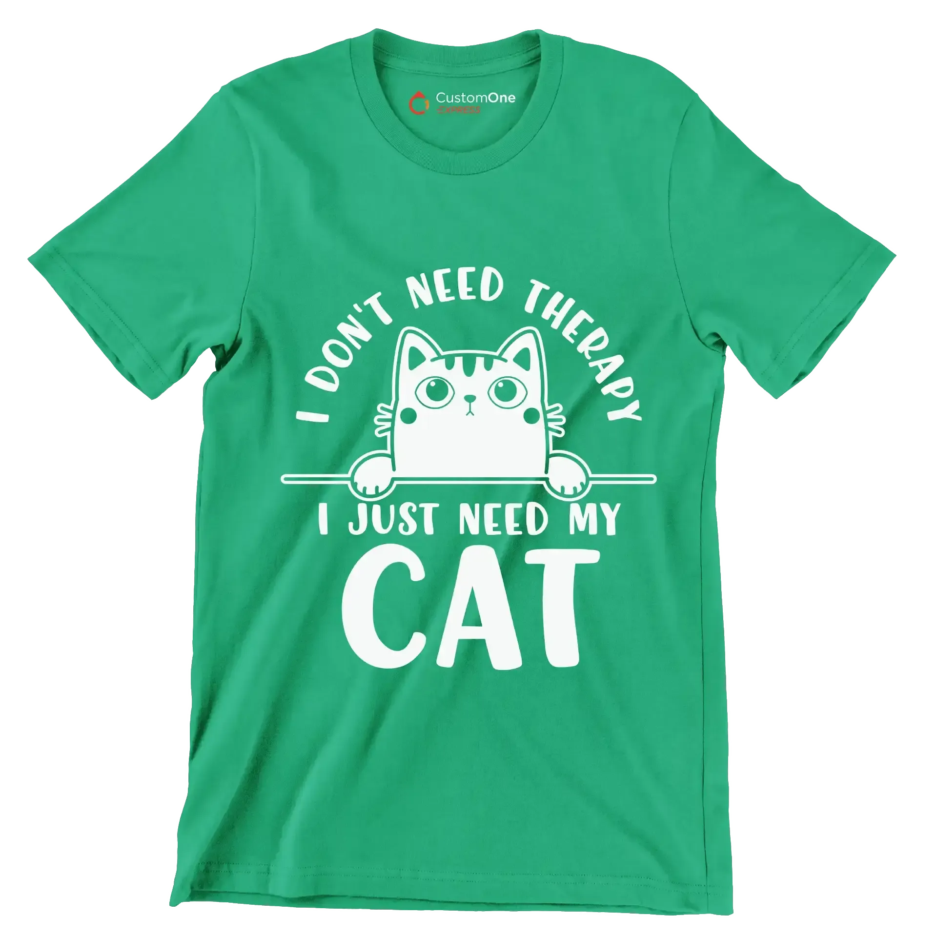 Funny Cats and Computers Halloween - Cat Themed T-Shirt-Green-S-Custom One Express