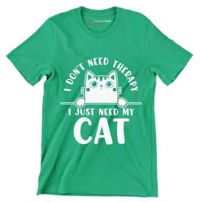 Funny Cats and Computers Halloween - Cat Themed T-Shirt-Green-S-Custom One Express