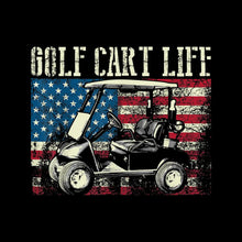 GOLF CART LIFE - Golf Themed T-Shirt-Black-S-Custom One Express