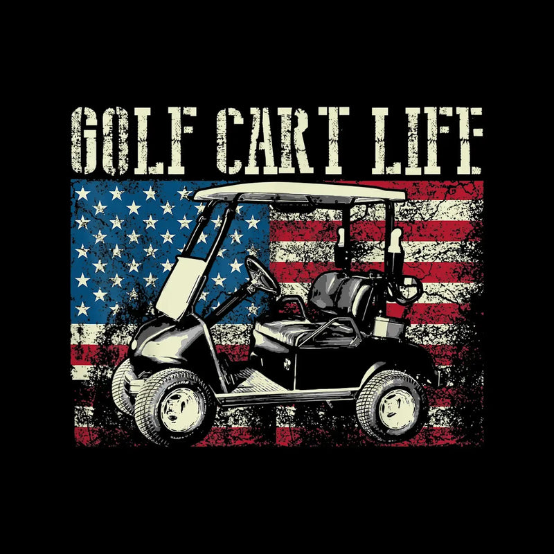 GOLF CART LIFE - Golf Themed T-Shirt-Black-S-Custom One Express