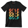 GOLF - Golf Themed T-Shirt-Black-S-Custom One Express