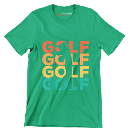 GOLF - Golf Themed T-Shirt-Green-S-Custom One Express