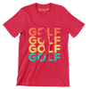 GOLF - Golf Themed T-Shirt-Red-S-Custom One Express