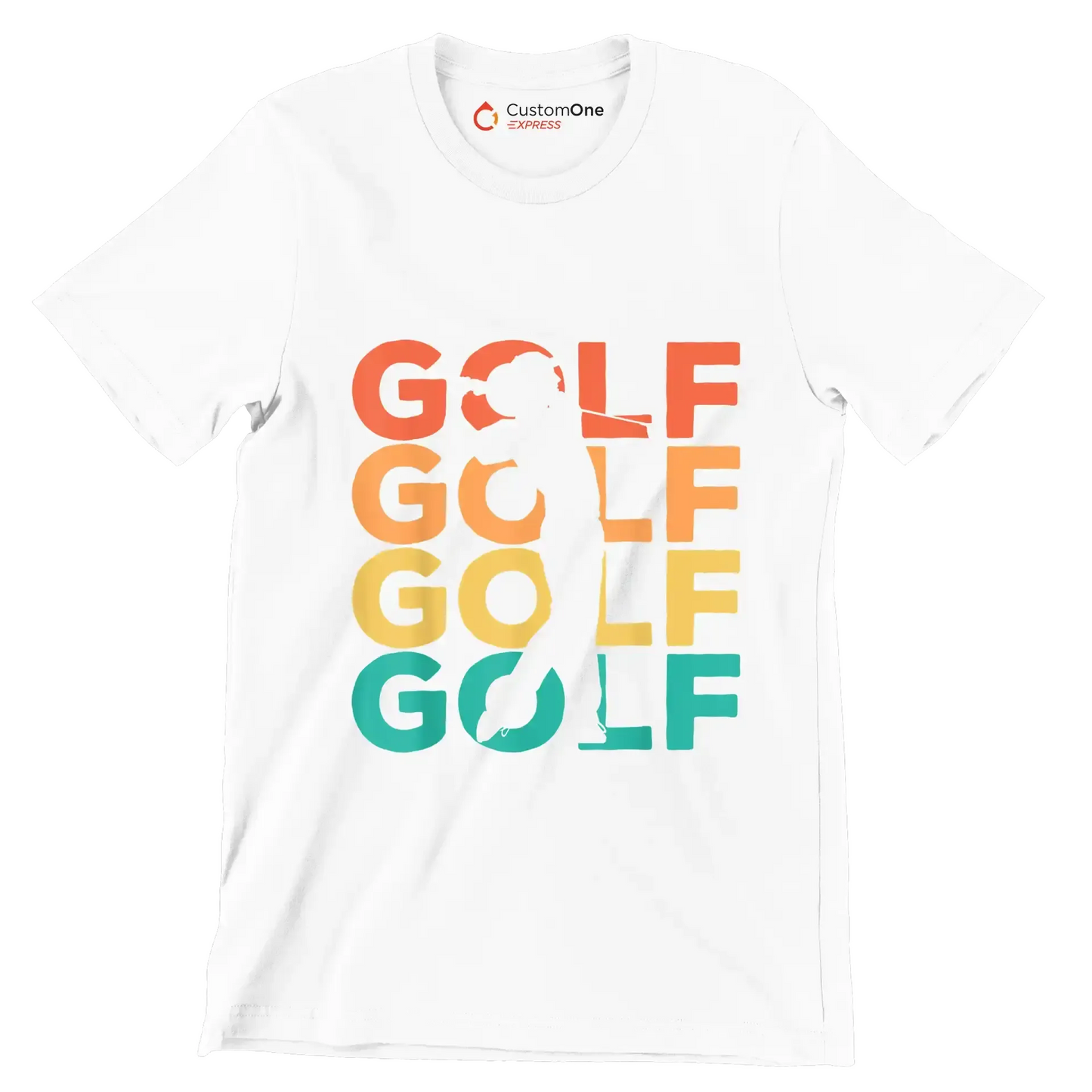 GOLF - Golf Themed T-Shirt-White-S-Custom One Express