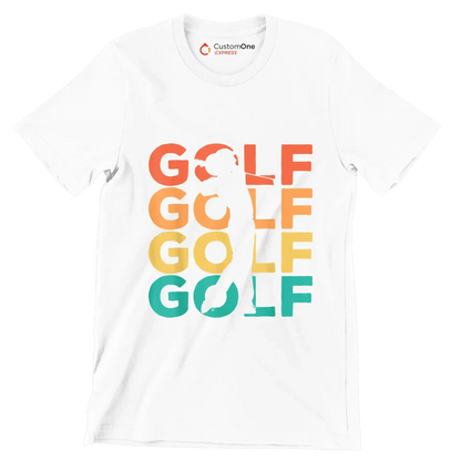 GOLF - Golf Themed T-Shirt-White-S-Custom One Express