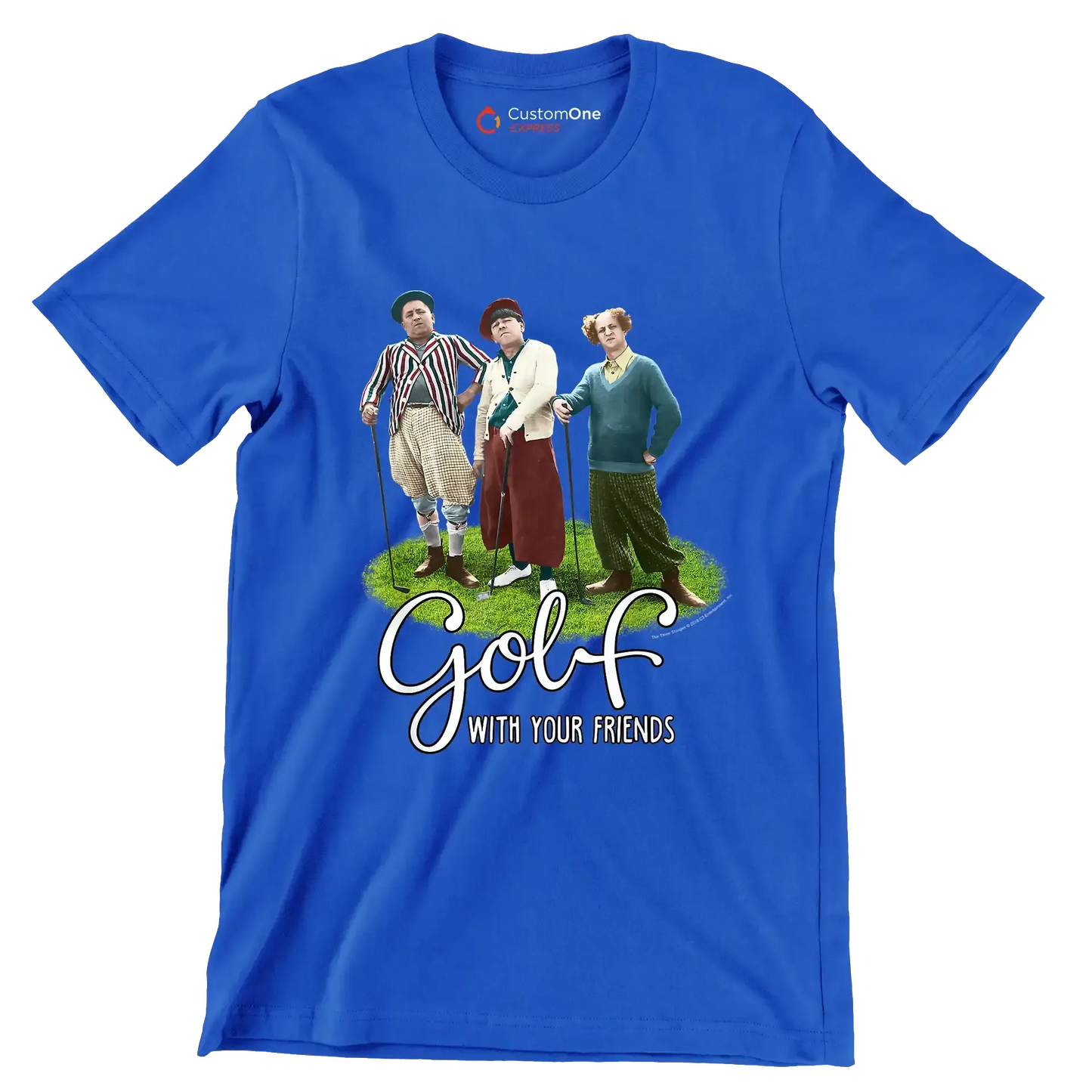 GOLF WITH YOUR FRIENDS - Golf Themed T-Shirt-Blue-S-Custom One Express