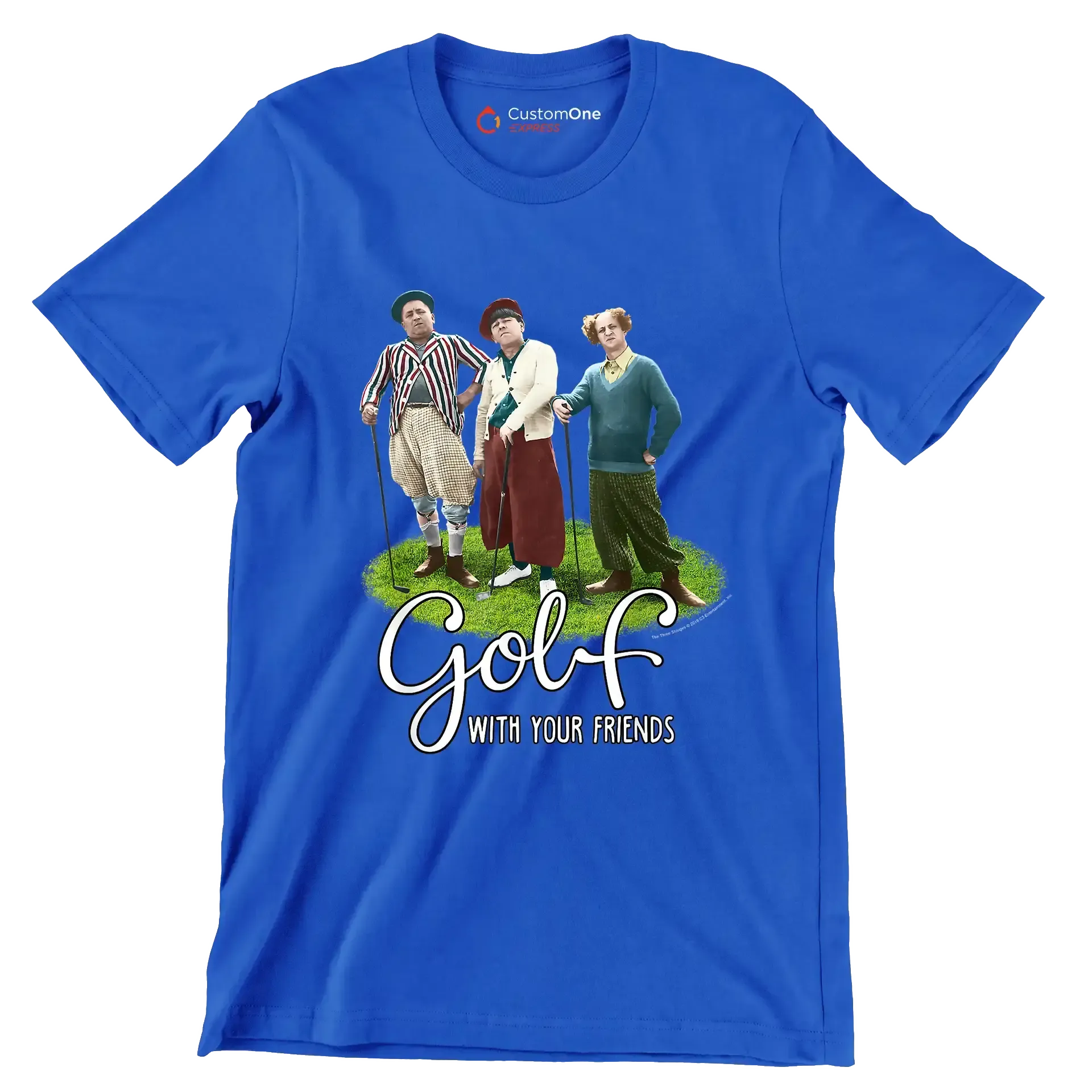 GOLF WITH YOUR FRIENDS - Golf Themed T-Shirt-Blue-S-Custom One Express