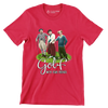 GOLF WITH YOUR FRIENDS - Golf Themed T-Shirt-Red-S-Custom One Express