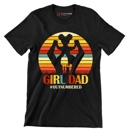Girl Dad - Father’s Day T-Shirt-Black-S-Custom One Express