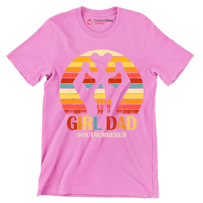 Girl Dad - Father’s Day T-Shirt-Pink-S-Custom One Express
