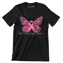 Girl Freaking Power - Breast Cancer Awareness T-Shirt-Black-S-Custom One Express