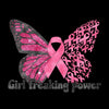 Girl Freaking Power - Breast Cancer Awareness T-Shirt-Black-S-Custom One Express