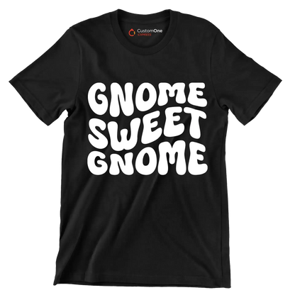 Gnome Sweet Gnome Gnome Sweet Gnome - St. Patrick's Day T-Shirt-Black-S-Custom One Express