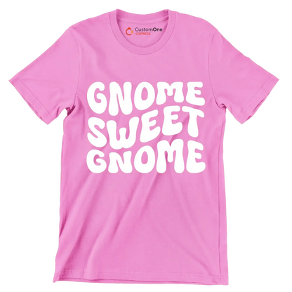 Gnome Sweet Gnome Gnome Sweet Gnome - St. Patrick's Day T-Shirt-Pink-S-Custom One Express