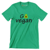 Go Vegan - Vegan Themed T-Shirt-Green-S-Custom One Express