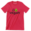 Go Vegan - Vegan Themed T-Shirt-Red-S-Custom One Express