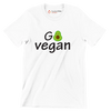 Go Vegan - Vegan Themed T-Shirt-White-S-Custom One Express