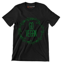 Go vegan - Vegan Themed T-Shirt-Black-S-Custom One Express