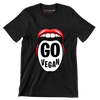 Go vegan - Vegan Themed T-Shirt-Black-S-Custom One Express