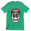 Go vegan - Vegan Themed T-Shirt-Green-S-Custom One Express