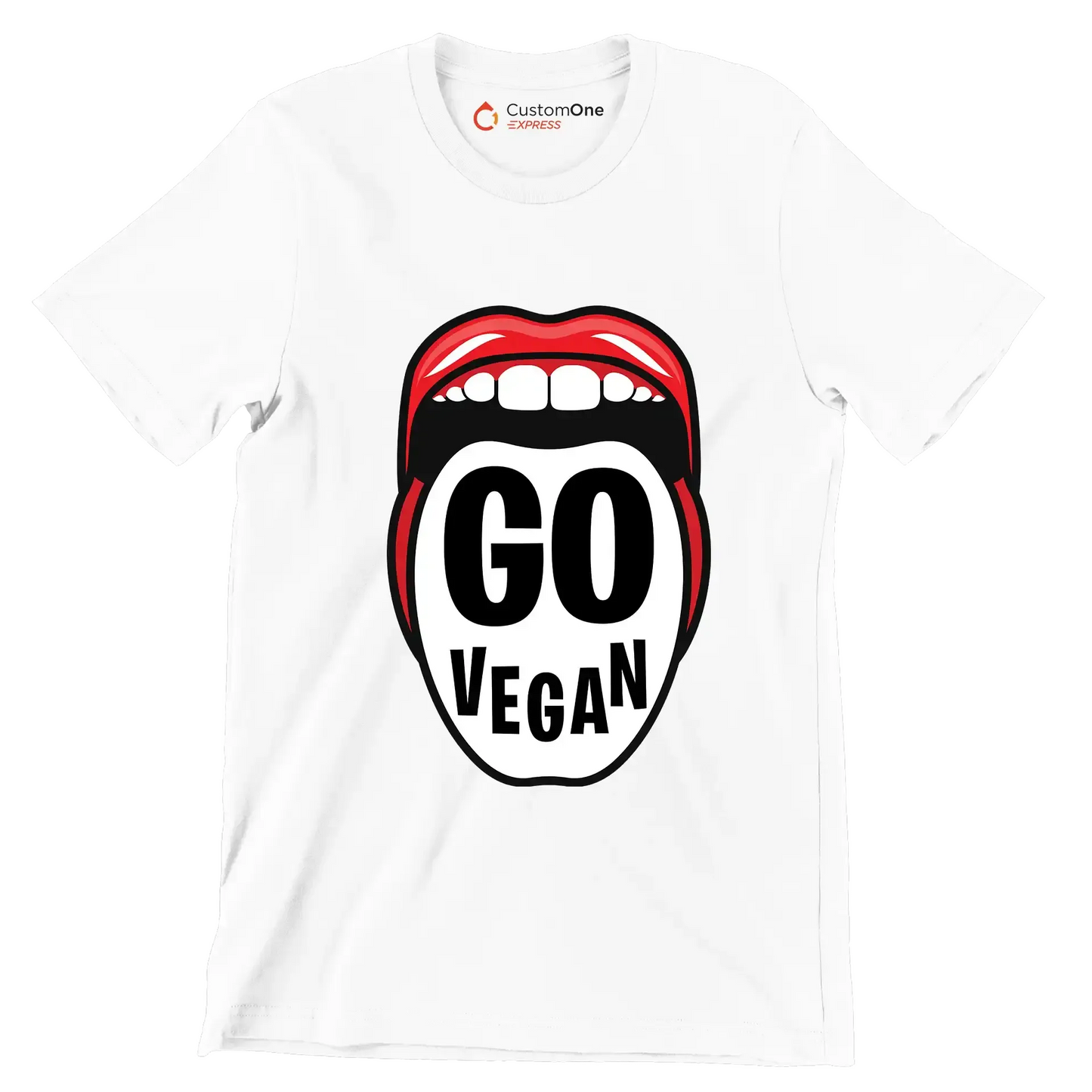 Go vegan - Vegan Themed T-Shirt-White-S-Custom One Express