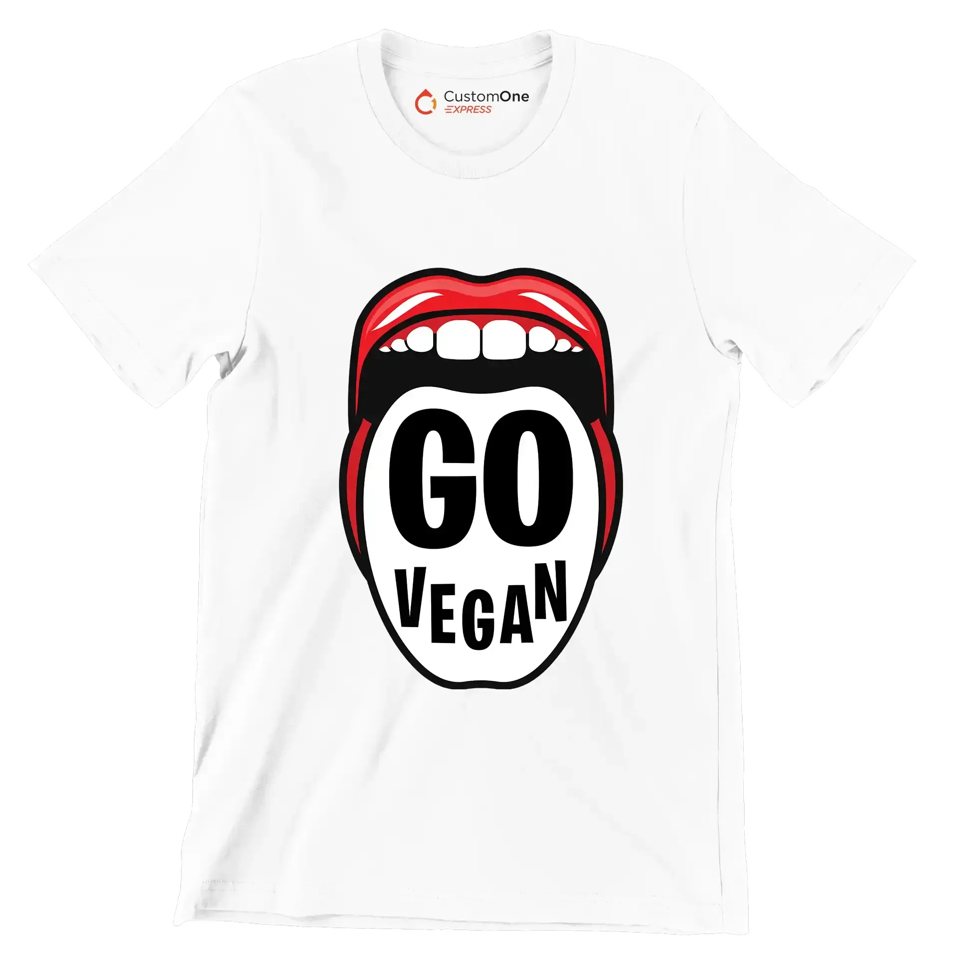 Go vegan - Vegan Themed T-Shirt-White-S-Custom One Express