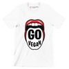 Go vegan - Vegan Themed T-Shirt-White-S-Custom One Express