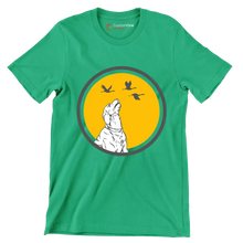 Golden Horizon Guardian - Dog Themed T-Shirt-Green-S-Custom One Express