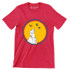 Golden Horizon Guardian - Dog Themed T-Shirt-Red-S-Custom One Express