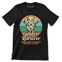 Golden retriever official dog of the coolest people on the planet - Dog Themed T-Shirt-Black-S-Custom One Express