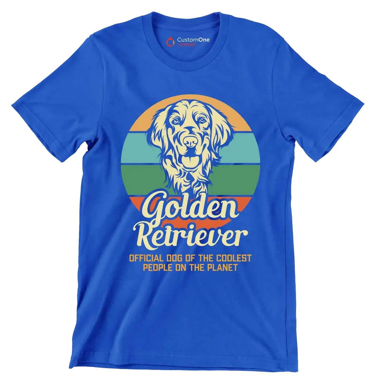 Golden retriever official dog of the coolest people on the planet - Dog Themed T-Shirt-Blue-S-Custom One Express