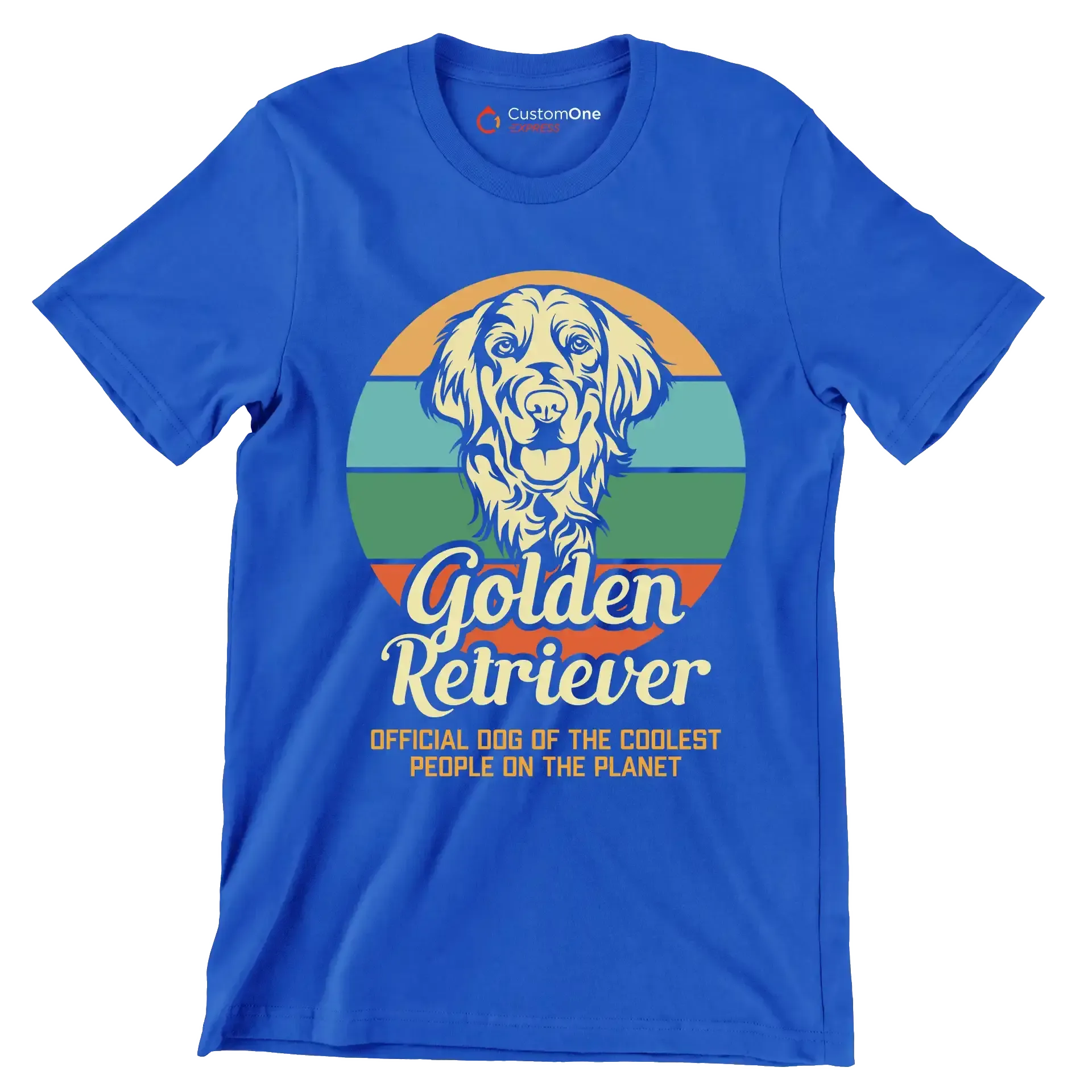 Golden retriever official dog of the coolest people on the planet - Dog Themed T-Shirt-Blue-S-Custom One Express