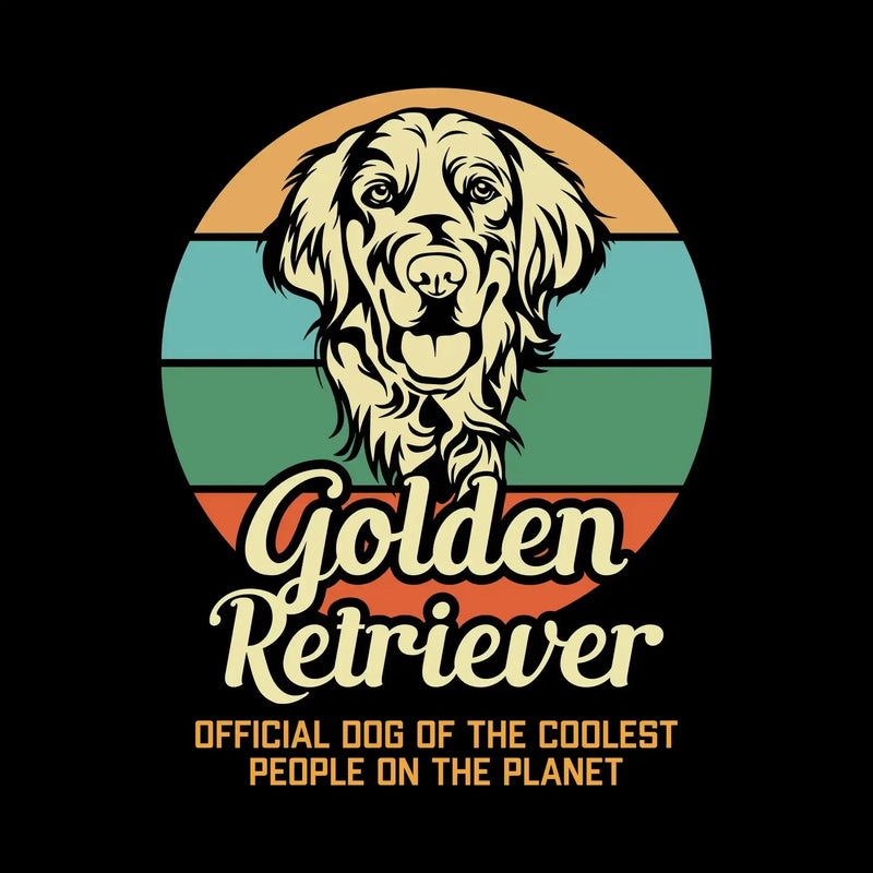 Golden retriever official dog of the coolest people on the planet - Dog Themed T-Shirt-Black-S-Custom One Express