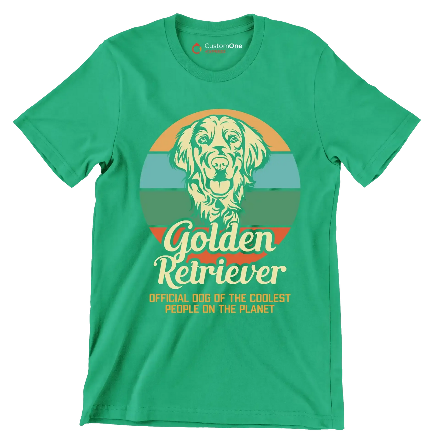 Golden retriever official dog of the coolest people on the planet - Dog Themed T-Shirt-Green-S-Custom One Express
