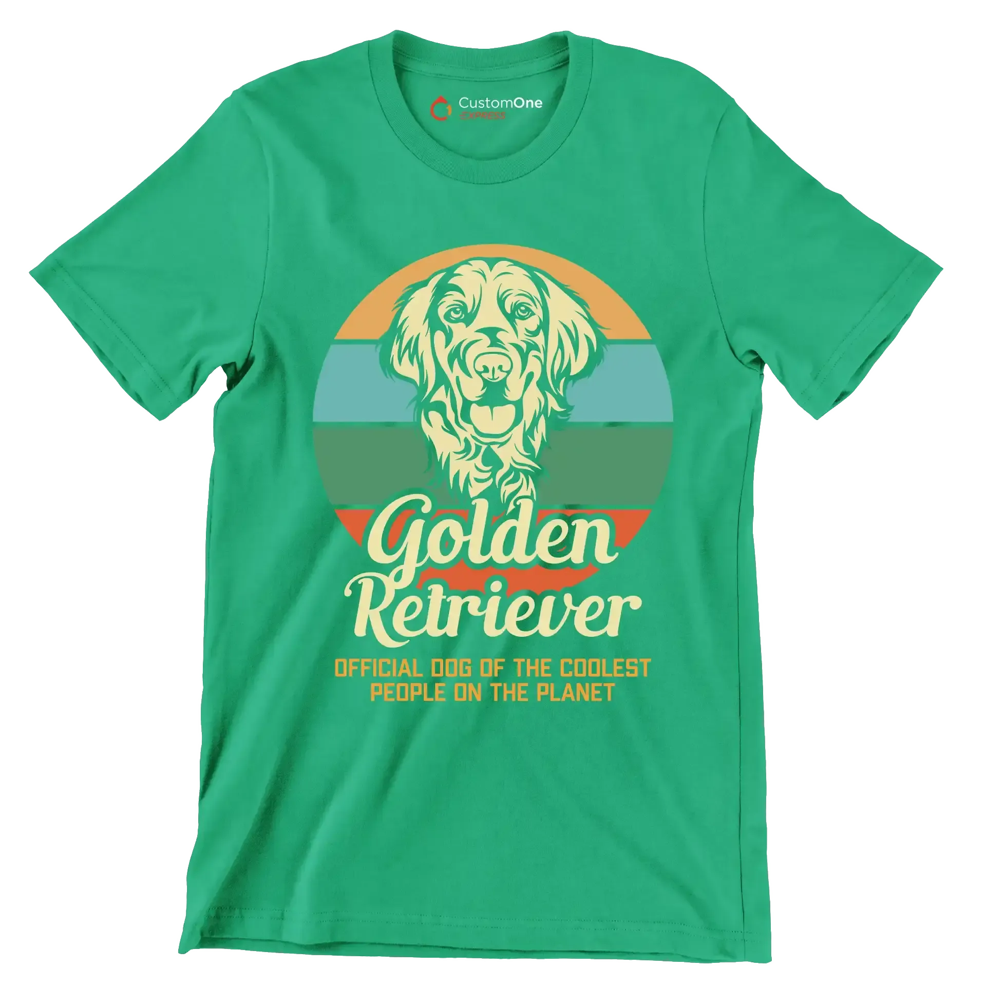 Golden retriever official dog of the coolest people on the planet - Dog Themed T-Shirt-Green-S-Custom One Express