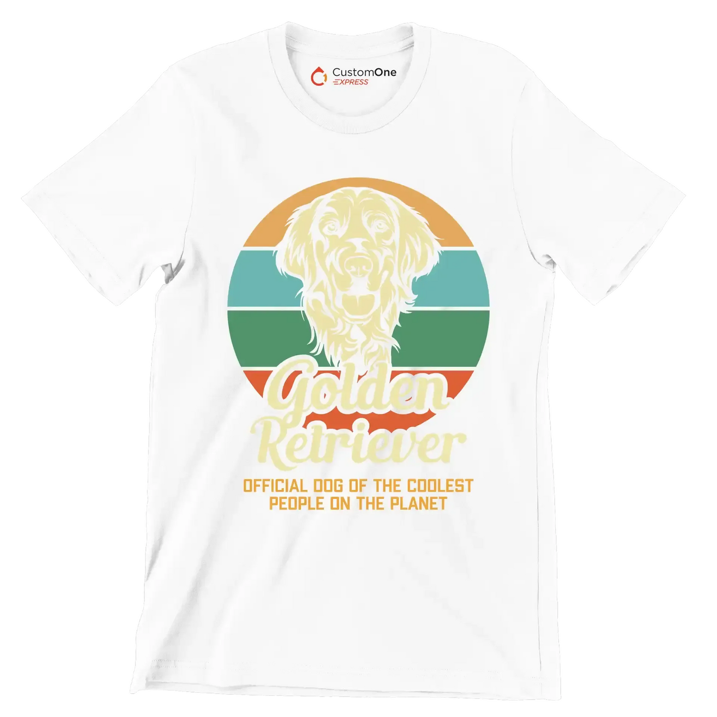 Golden retriever official dog of the coolest people on the planet - Dog Themed T-Shirt-White-S-Custom One Express