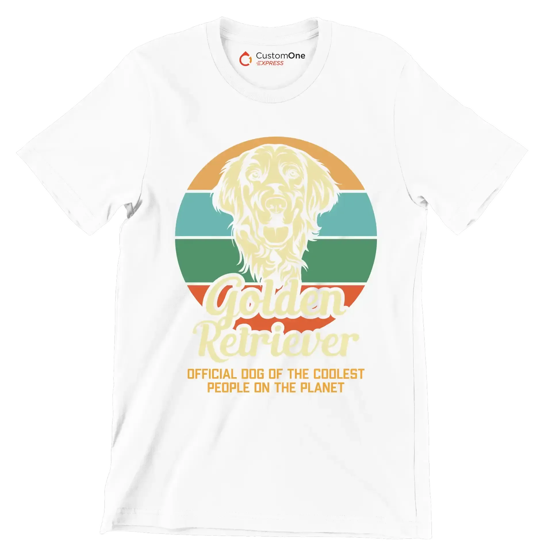 Golden retriever official dog of the coolest people on the planet - Dog Themed T-Shirt-White-S-Custom One Express