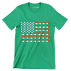 Golf Clubs and Balls American Flag - Golf Themed T-Shirt-Green-S-Custom One Express